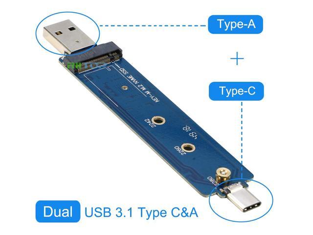 M.2 NVME SSD to USB 3.1 Adapter, M.2 NGFF NVME to USB Card Reader USB 3.1  Gen 2 Bridge Chip with 10 Gbps High Performance