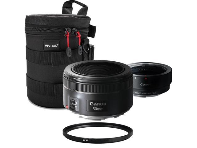 NeweggBusiness - Canon EF 50mm f/1.8 STM Lens with EF-M Adapter for Canon  EOS M50 M200 M3 M6