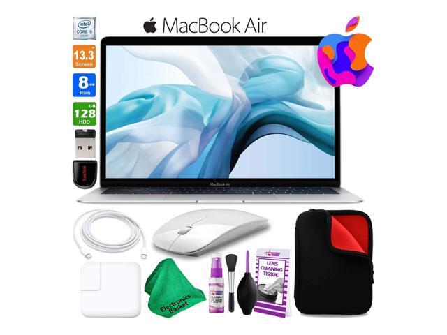 13 Inch MacBook Air w/ Retina Display 128GB SSD (Late 2018 Silver) MREA2LL/A Laptop Computer Bundle Includes Wireless Mouse USB Flash Drive