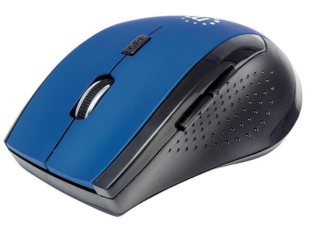 MANHATTAN 179294 Curve Wireless Optical Mouse (Blue/Black)