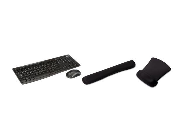 Logitech MK270 Wireless Keyboard and Mouse Bundle with Waverest Gel Wrist Pad and Gel Mouse Pad