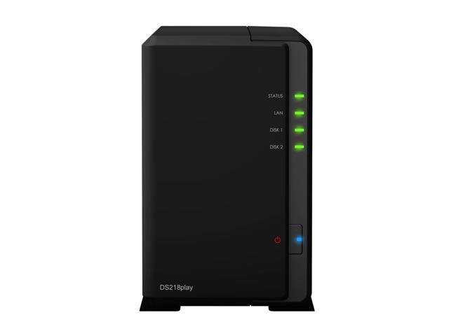Synology DiskStation DS218play Mini Desktop NAS Server Realtek RTD1296 Quad-Core 1GB DDR4 Synology RAM 4TB SSD Synology DSM Software