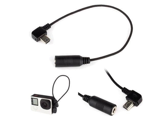 1pc Digital Camera Mini USB to 35mm Microphone Mic Adapter Transfer Cable Wire for GoPro Hero 3 3+ 4 Microphone Adapter Cable