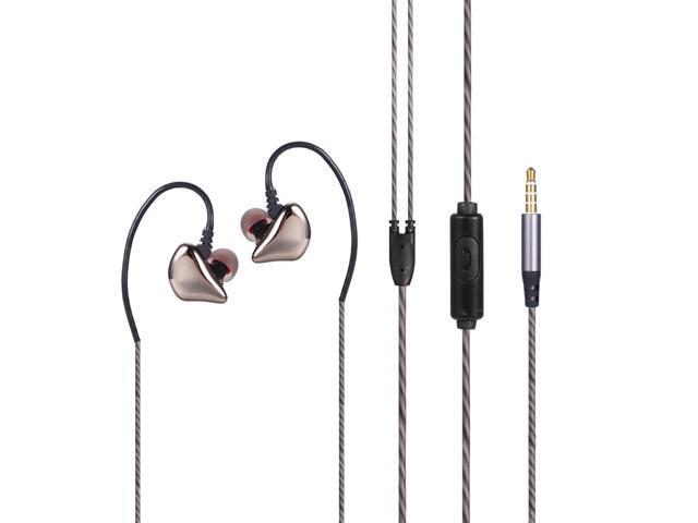 35MM In-line Control Heavy Bass Stereo Wired In-ear Adapter Music Sports Headphones with Ultra-soft Ear Cap