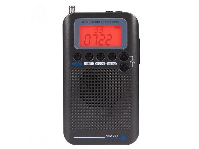 Full Band Radio Digital Demodulator FM/AM/SW/ CB/Air/VHF World Band Stereo Portable Radio With LCD Display Alarm Clock