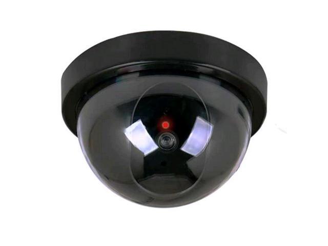 Outdoor Indoor ABS Surveillance Fake Camera Dummy Fake Security Dome Camera With Flashing Red LED Light