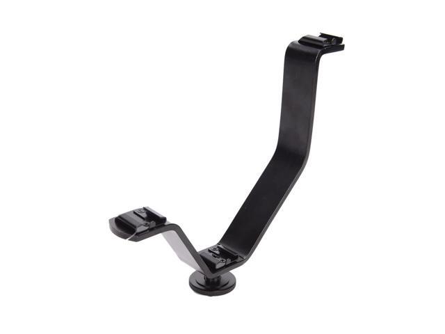 Dual Hot Shoe V Mount Bracket for Video Lights Microphones Monitors on Cameras and Camcorders 1PC
