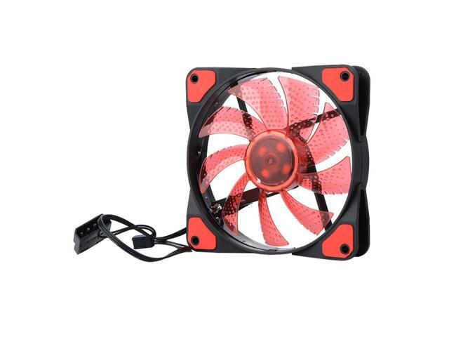DC 12V 4Pin 3Pin 120*120*25mm 15 Lights LED Silent Cooler Fan PC Computer Chassis Fan Case Heatsink Cooling Fan