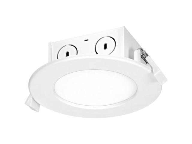Satco 4 In Direct Wired IC Rated White 3000K LED Recessed Light Kit S39056