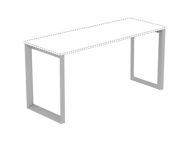 Lorell Relevance Series Desk-height Desk Leg Frame - 28.5' x 23.3' - Finish: Silver LLR16204
