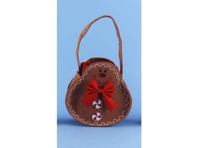UPC 883931089340 product image for 12' Brown Gingerbread Man Basket Pouch Filled w/ Christmas Red Guest Hand Towels | upcitemdb.com
