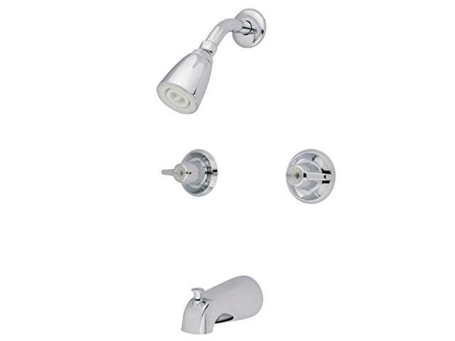 Kingston Brass GKB140 15 gpm Americana Tub & Shower Faucet with Water Saving Shower Head & Canopy Handle Chrome