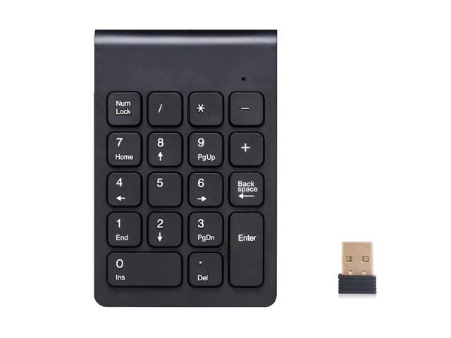 24G Wireless Ultra Slim Numeric Keypad 18 Keys With Mini USB Receiver Auto Sleep Mode New Pro Numeric Keyboard For PC Desktop