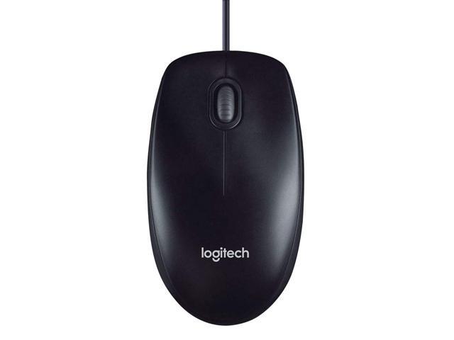Logitech M100 Corded Mouse - Wired USB Mouse for Computers and Laptops for Right or Left Hand Use Black