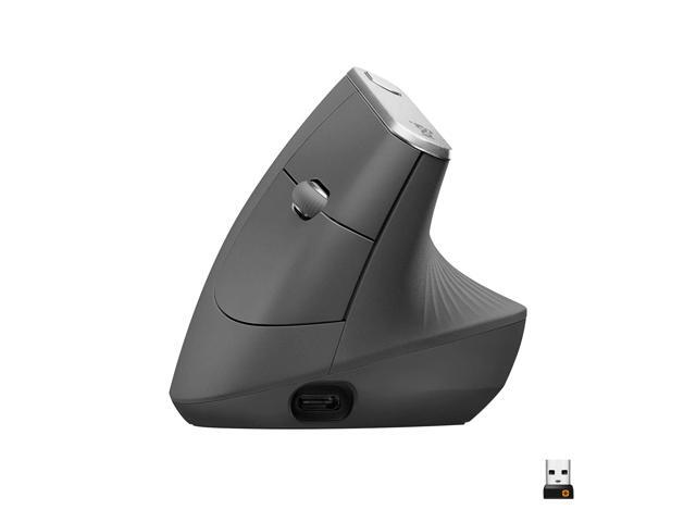 Logitech MX Vertical Wireless Mouse - Advanced Ergonomic Design Reduces Muscle Strain Control and Move Content Between 3 Windows and Apple