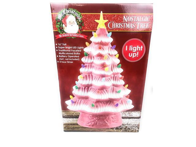Mr Christmas Nostalgic Christmas Tree Light Up 16' Tall (Pink)
