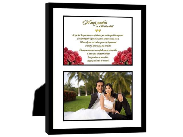Poetry Gifts Parents Thank You Wedding Gift in Spanish from Bride or Groom - Add Photo