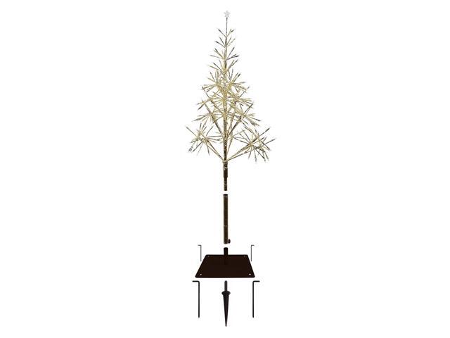 Alpine Corporation CRD111S-GD Festive Golden Christmas Warm White LED Lights Artificial Tree Holiday décor Multi