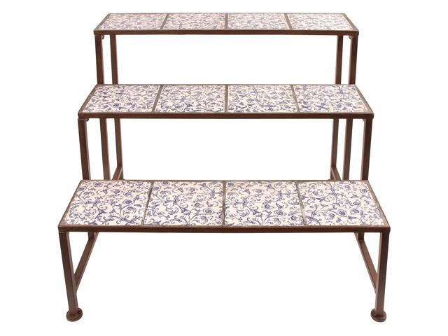 Esschert Design USA Aged Ceramic 3 Shelf Etagere