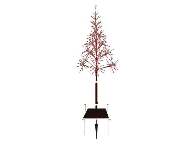 Alpine Corporation CRD111S-RD Festive Red Christmas Tree with LED Lights Holiday décor Multi
