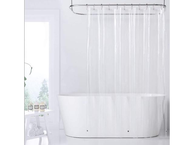 TOPSKY Plastic Shower Curtain Liner with 3 Magnets 72' x 70' 3G Clear Waterproof Shower Curtain with 12 Rust Proof Grommets Holes Bathroom Plastic
