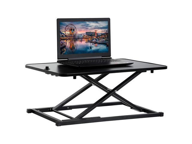 Standing Desk Converter Computer Workstation Standard Office Height Adjustable Laptop Stand Up Desktop Gas Lift Sit-Stand Large Working Area
