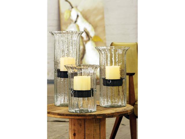 KALALOU Medium Ribbed Glass Candle Cylinder One Size Brown