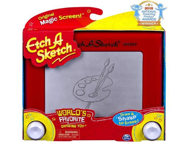 Etch A Sketch Classic Red Drawing Retro Toy with Magic Screen
