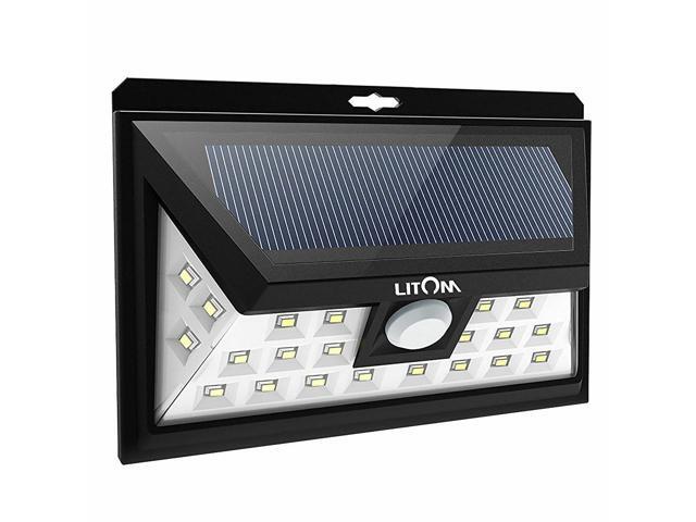 Litom Solar Lights Super Bright 24 LED Outdoor Solar Motion Security Lighting Wi
