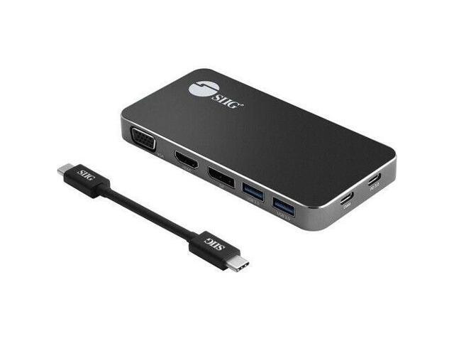 NEW Siig JU-DK0D11-S1 USB-C MST Video Travel Docking with PD Station USB C W