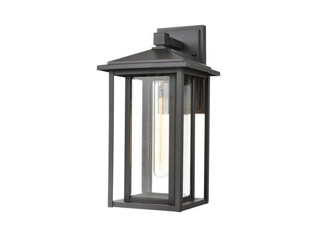 Solitude 1-Light Sconce in Matte Black with Clear Glass