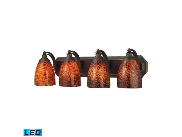 ELK 570-4B-ES-LED Vanity Blown Glass Wall Vanity Lighting 4 Light LED Aged Bronze