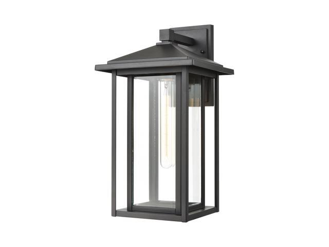 Solitude 1-Light Sconce in Matte Black with Clear Glass