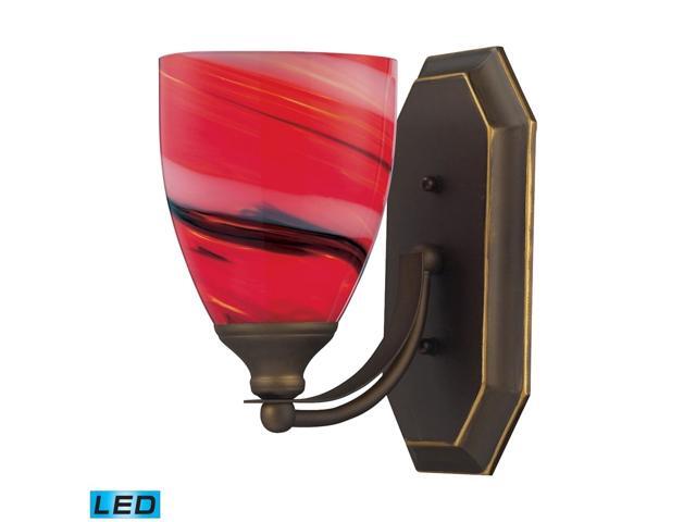 ELK 570-1B-CY Vanity Blown Glass Wall Sconce Lighting 1 Light Aged Bronze