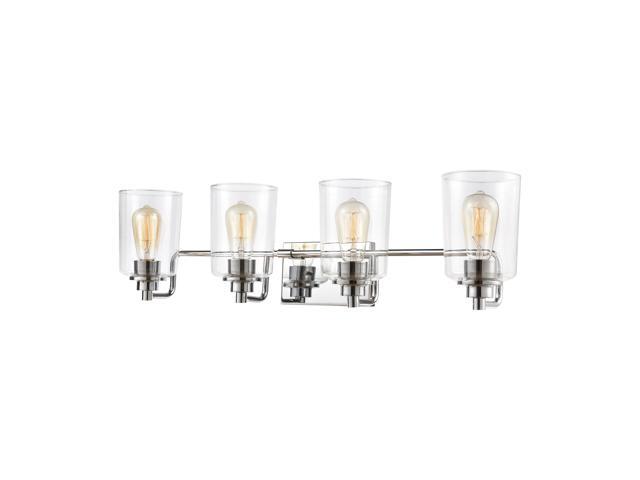 Robins 4-Light Vanity Light in Polished Chrome with Clear Glass