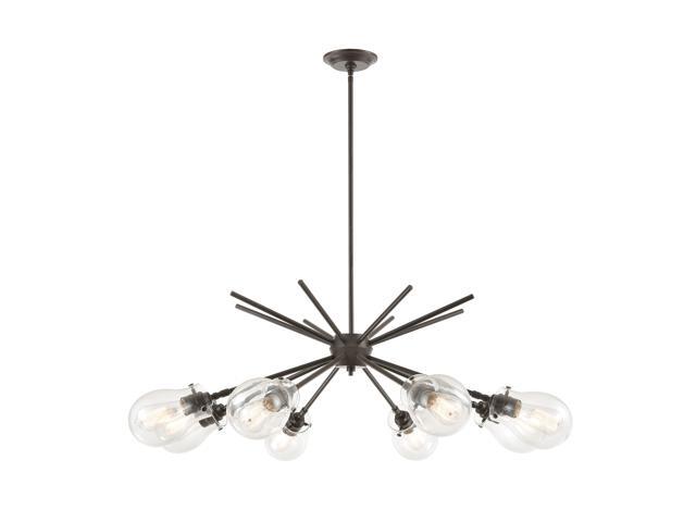 Jaelyn 8-Light Chandelier in Oil Rubbed Bronze with Clear Glass