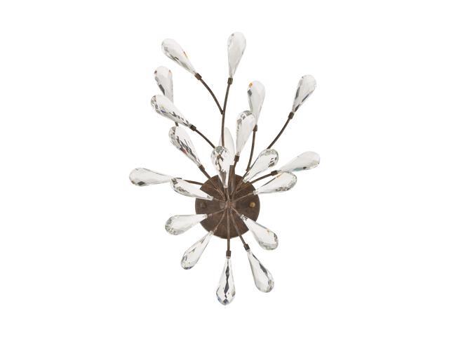 Crislett 1-Light Vanity Light in Sunglow Bronze with Clear Crystal