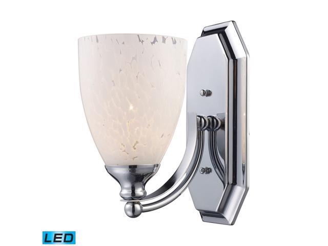 ELK 570-1C-SW-LED Vanity Blown Glass Wall Sconce Lighting 1 Light LED Polished Chrome