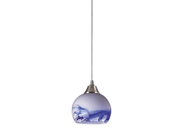 Elk 101-1MT 1-Light Pendant In Satin Nickel and Mountain Glass