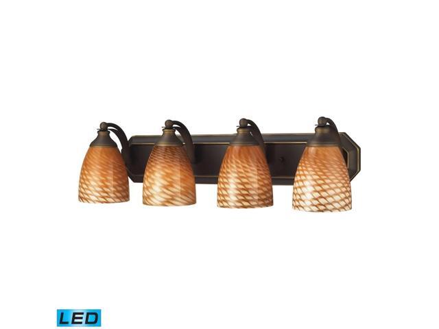 ELK 570-4B-C-LED Vanity Blown Glass Wall Vanity Lighting 4 Light LED Aged Bronze