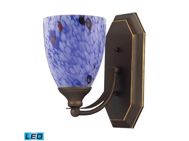 ELK 570-1B-BL-LED Vanity Blown Glass Wall Sconce Lighting 1 Light LED Aged Bronze