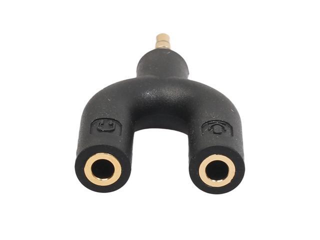 35mm Headset Adapter Kit U Shape 35mm Y Splitter for Audio Headphone and MIC U shape 35mm Jack Splitter J16