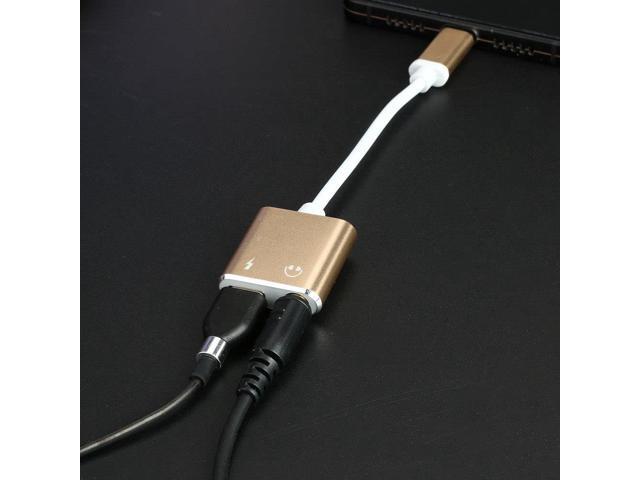 35mm Head Aux Audio USB C Cable Adapter Charge And Headphone 2 In 1 Type-C To 35mm Head Aux Audio USB C Cable Jn12