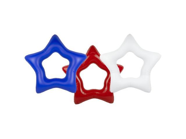 Set of 3 Red White and Blue American Star Inner Tubes 36-Inch