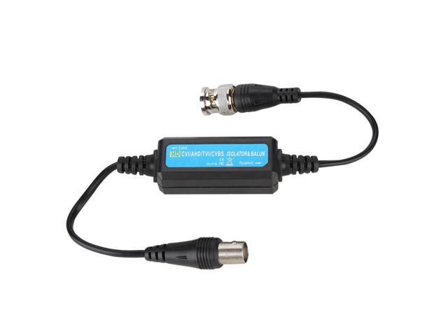 HD-TVI/CVI/AHD/CVBS Ground Loop Isolator Video Balun Coaxial BNC Male to Female for Camera