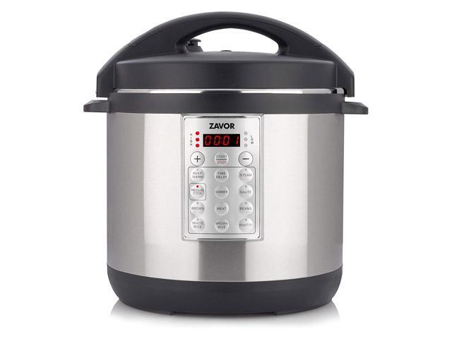 Zavor Select 8 Quart Electric Pressure Cooker and Rice Cooker with Non-stick Inner Cooking Pot and Brushed Stainless Steel Finish (ZSESE02)