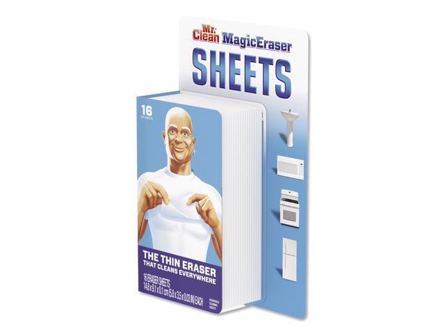 Mr Clean Magic Eraser Sheets 35' x 58' x 003' White 16/Pack 8 Pack/Carton 90618
