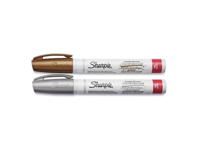 Permanent Paint Marker Medium Bullet Tip Assorted Metallic Colors 2/Pack 34968PP