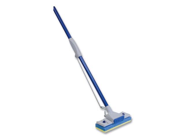 Automatic Sponge Mop 9 x 3 Blue/Yellow Cellulose Head 48' Blue/Gray Steel Handle 454