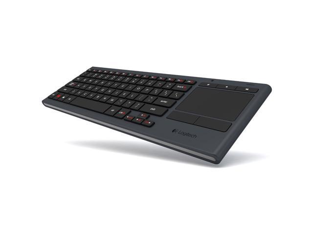 Logitech K830 920-006081 USB / 24GHz Wireless Illuminated Living-Room Keyboard with Touchpad Black